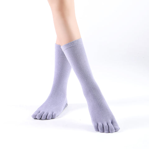 Custom Pilates Socks- Crew - Toe- Essential Pure