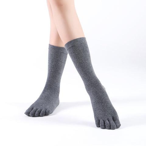 Custom Pilates Socks- Crew - Toe- Essential Pure