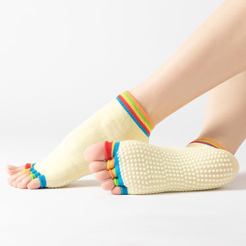 Custom Pilates Socks- Ankle - Half Toe