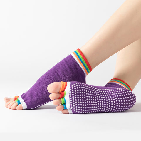 Custom Pilates Socks- Ankle - Half Toe