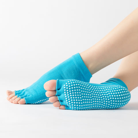 Custom Pilates Socks- Ankle - Half Toe