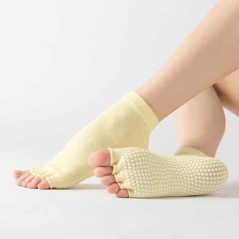 Custom Pilates Socks- Ankle - Half Toe