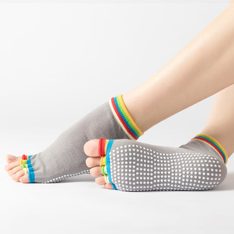 Custom Pilates Socks- Ankle - Half Toe